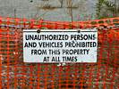 Sign: Unauthorized Persons & Vehicles Prohibited From This Property at All Times