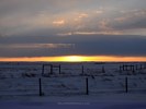 Winter Sunset over Alberta, Canada - between Calgary and Medicine Hat