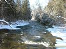 Saugeen River in Chesley Ontario, Canada in Winter